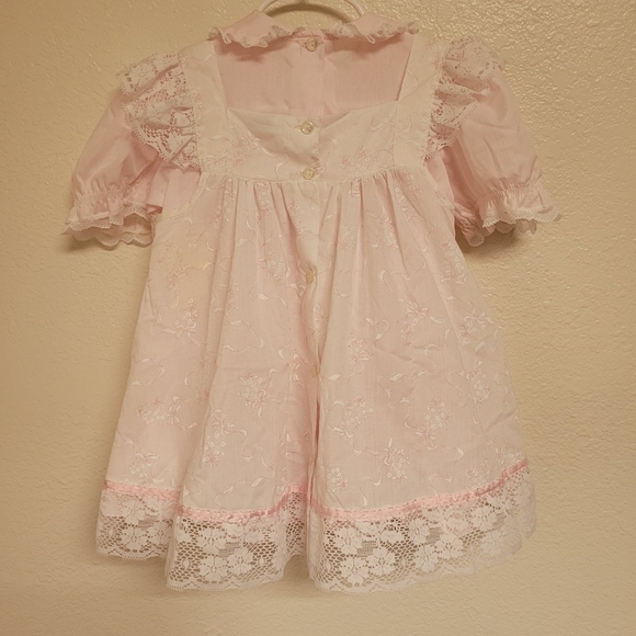 Vintage Bryan Pink Dress with Pinafore - Picture 5 of 6